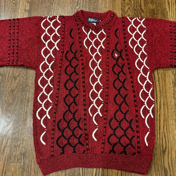 VINTAGE POLO RALPH LAUREN HAND KNIT MENS SWEATER RARE size XL